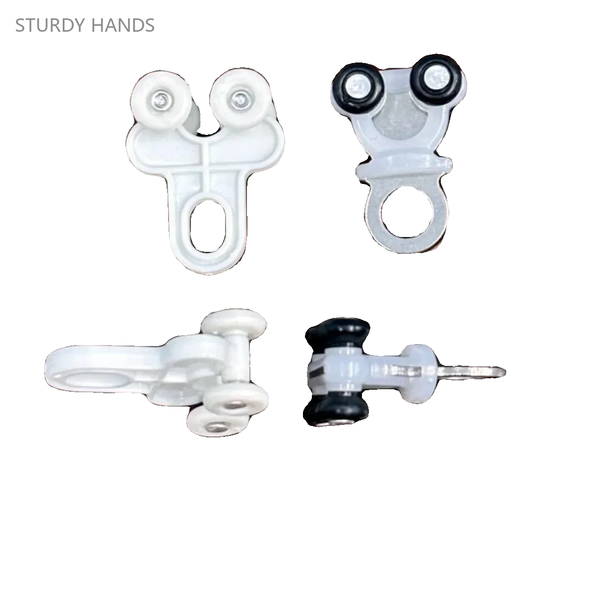 clips fixation rideaux blanc rondelettes noires robustes silencieux facilité déplacement fenêtre decoration quincaillerie fonctionnelle