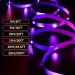 ruban led multicolore moderne 10m 20m 30m bluetooth télécommande application chambre