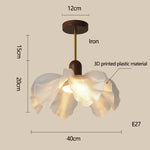 lampe suspendue moderne papillons relief blanc marron E27 12cm 15cm 20cm 50cm chambre salon