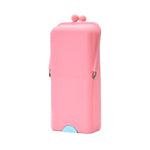 boîte maquillage réutilisable moderne gris bleu vert violet rose clips pinceaux crayons polyestère opaques