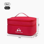 trousse médecine rouge réutilisable sac rangement oxford pratique compartiments médicaments première aide emergencesécole