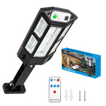 lampe murale solaire détecteur mouvement ip67 batterie lithium noir moderne contemporainextérieur jardin