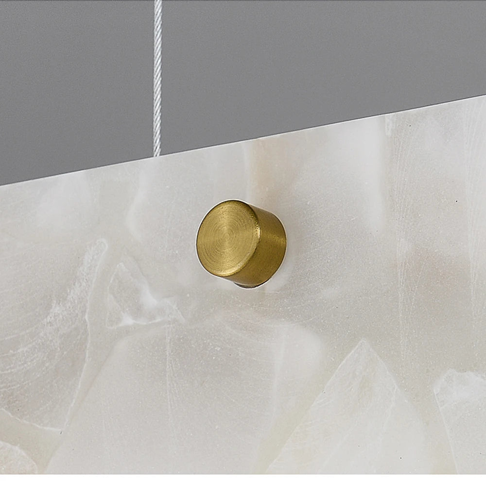 lampe suspendue marbre moderne blanc beige doré intérieur salon chambre
