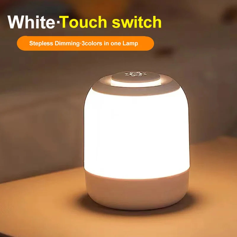 lampe table rechargeable usb led blanc gris tactile moderne sans fil urgence chambre bébé