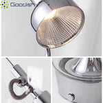lampe table transparente moderne base métallique interrupteur tactile 6w led 90v