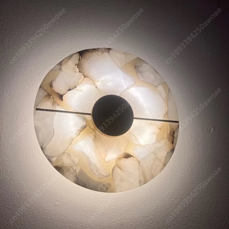 applique murale moderne marbre blanc doré cuivre led 4000k 6000k chambre salon