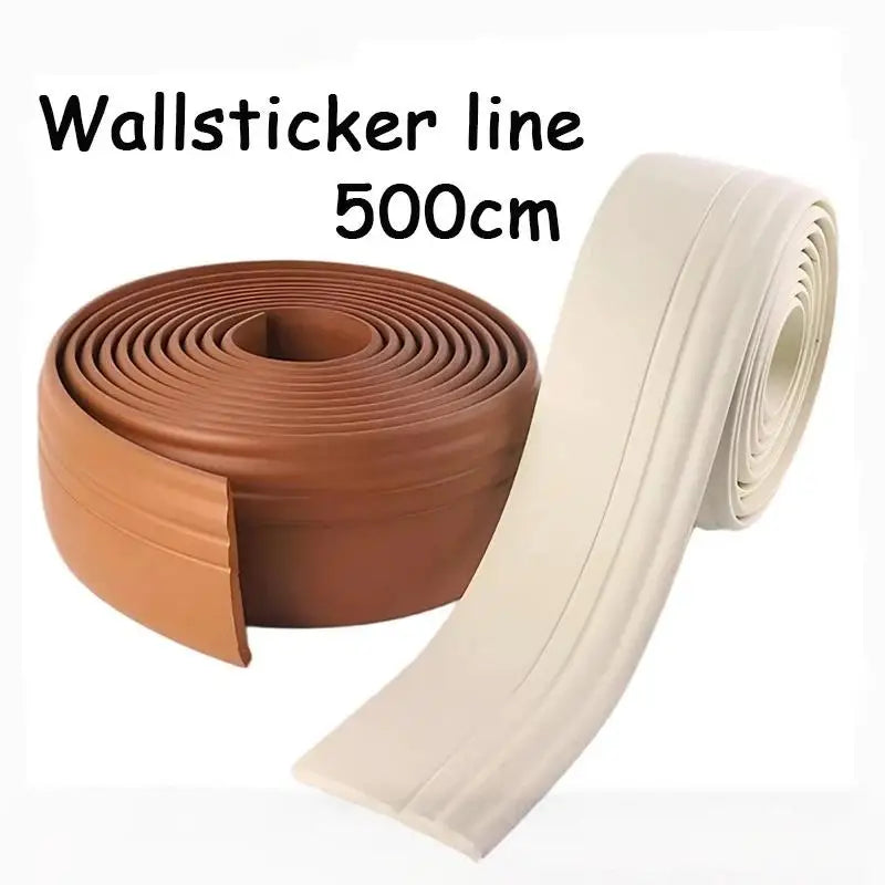 moulures décoratives murales adhésives 5m blanc marron rose profilées relief modernes