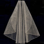 voile mariée blanc paillettes dorées clips métalliques élégant demoiselles honneur mariage