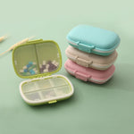 boîte pilules moderne portable compartiments repas jour rangement tablettes plastique mat vert rose bleu