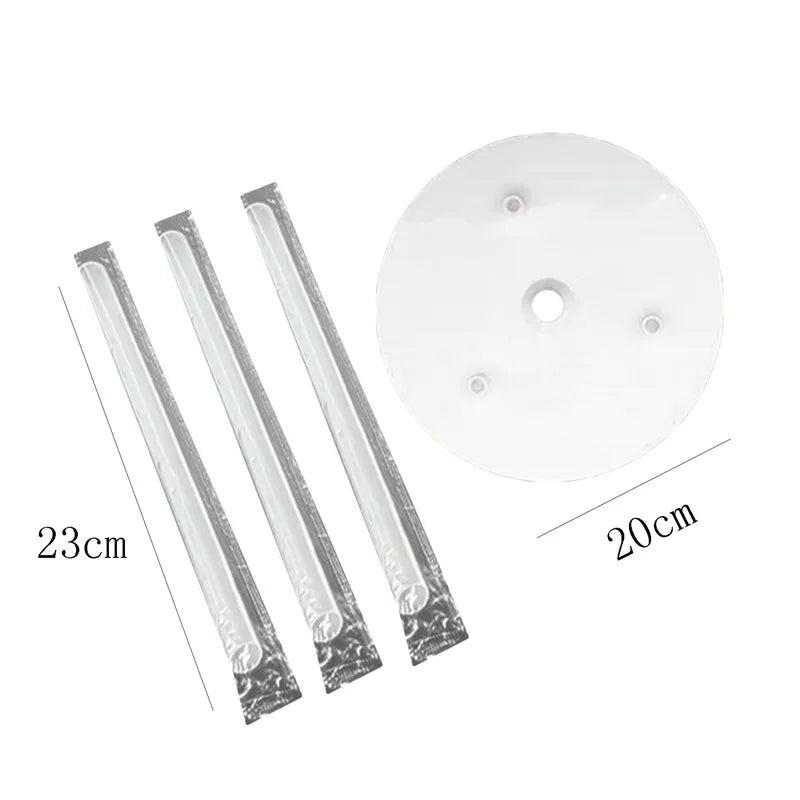 support gâteau blanc moderne disques tiges adhésif portable cuisine