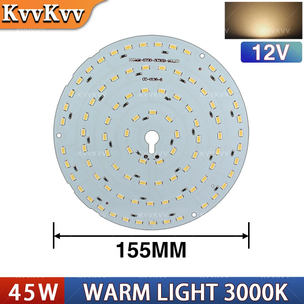 panneau led blanc moderne diodes smd5730 12v 3000k 6500k fixations inclusées