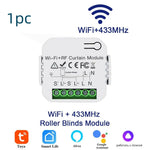 module rideau motorisé intelligent télécommande voice contrôle timing blanc moderne