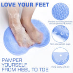 tapis bain exfoliant ventouses bleu rose gris pieds dos utilitaire