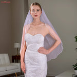 voile mariée blanc bord classique peigne romantique soirée