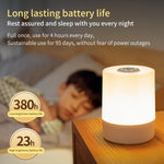 lampe table led rechargeable blanc moderne interrupteur tactile lumière chaude variable veilleuse chambre enfant