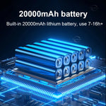 lampe travail solaire rechargeable 20000mAh orange moderne panneau solaire led campingurgence