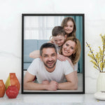 cadre photo personnalisable noir blanc contemporain clips fixation 21x30cm 30x40cm 40x60cm