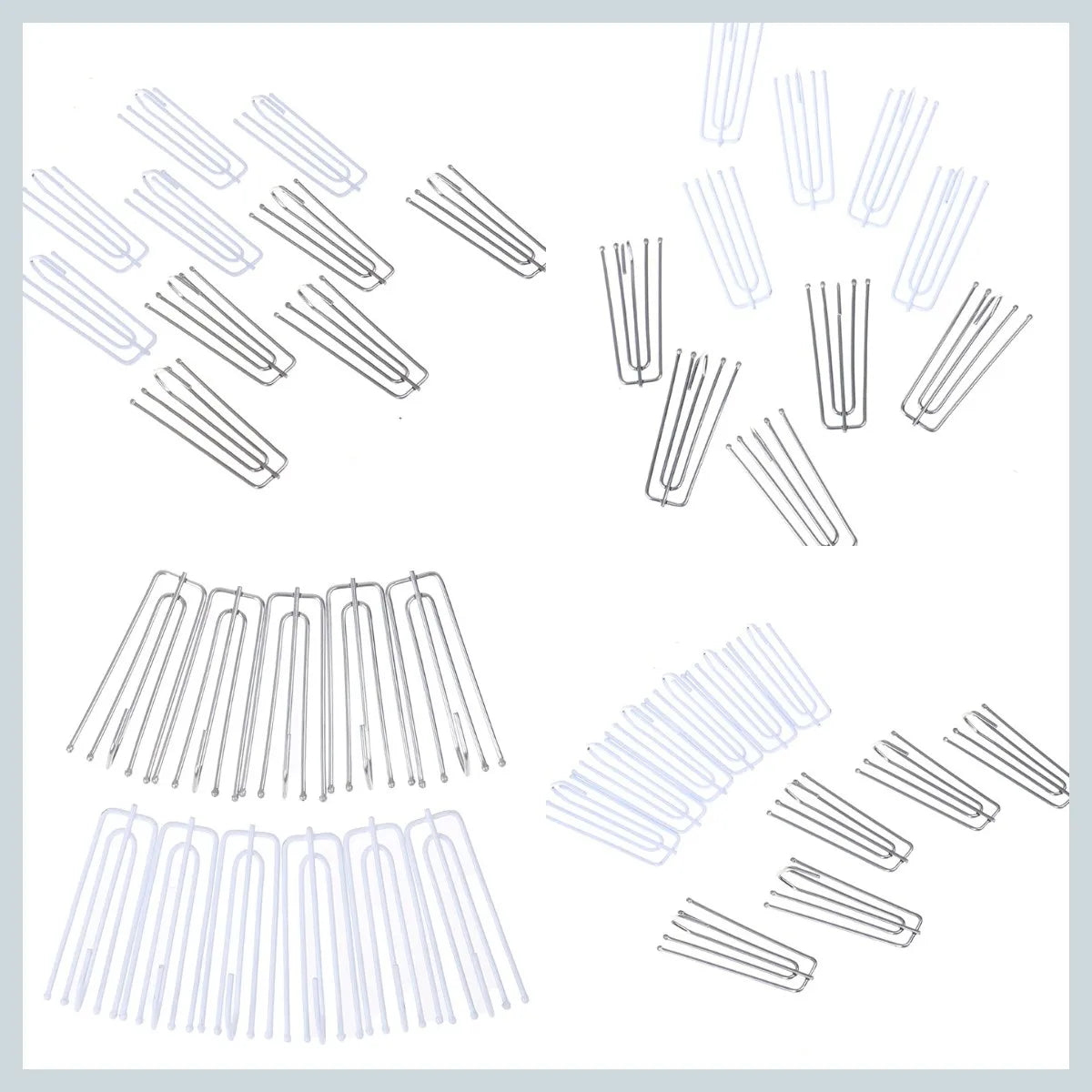 clips papier argenté blanc translucent simple moderne métal haute qualité bricolage maison accessoire