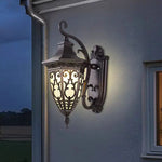 lampe murale classique vintage ornements floraux bronze jaune fixée mur vis douille chambre cuisine