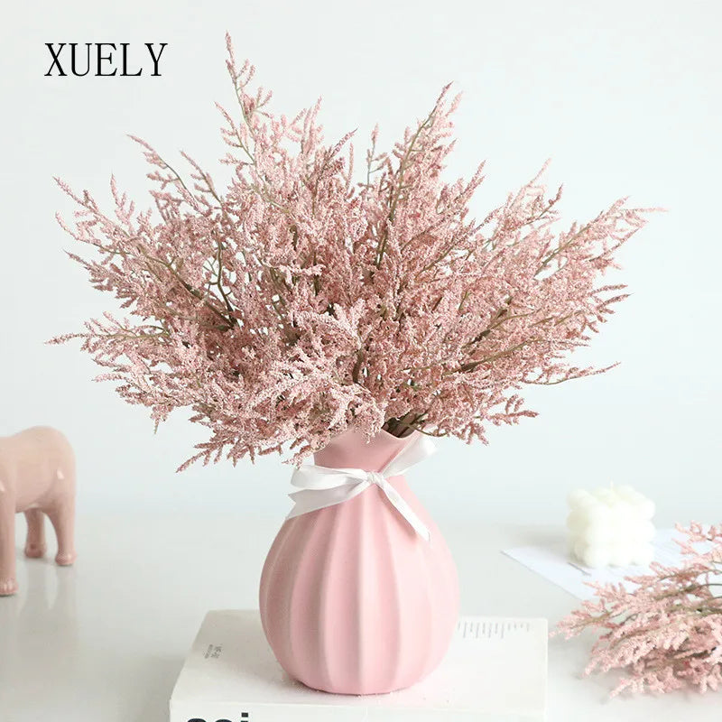 Fleur artificielle gypsophile en mousse grise