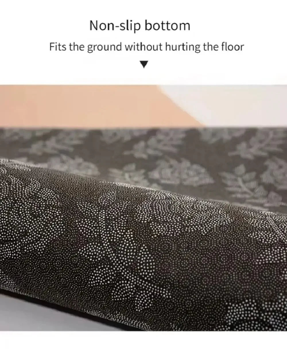 tapis gris blanc fleurs motifs géométriques moderne doux imperméable antidérapant lavable voyage intérieur