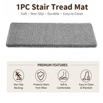 tapis d'escalier moderne antidérapant 15 pièces adhésif beige clair texture tissée polyester