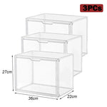 boîtes rangement transparentes acrylique grandes capacités figurines jouets makeup organisation moderne minimalistes