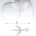 porte clés décoration papillon ailes cœur transparents blanc rose romantique