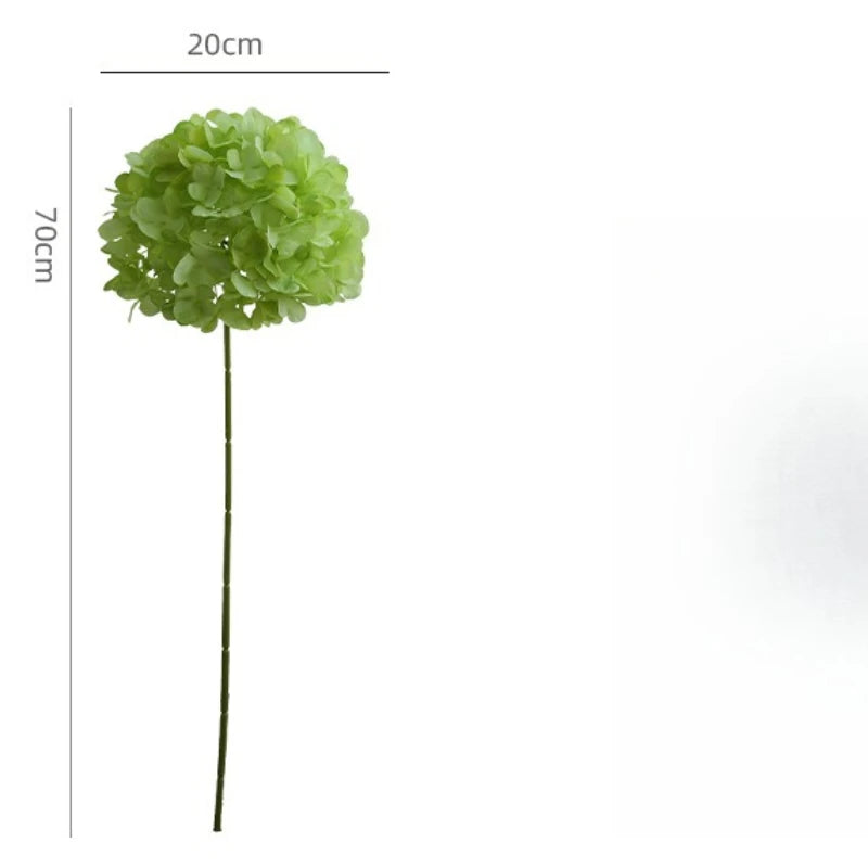 décoration intérieure bouquet artificiel hortensia soie vert blanc violet modernes 70cm 20cm