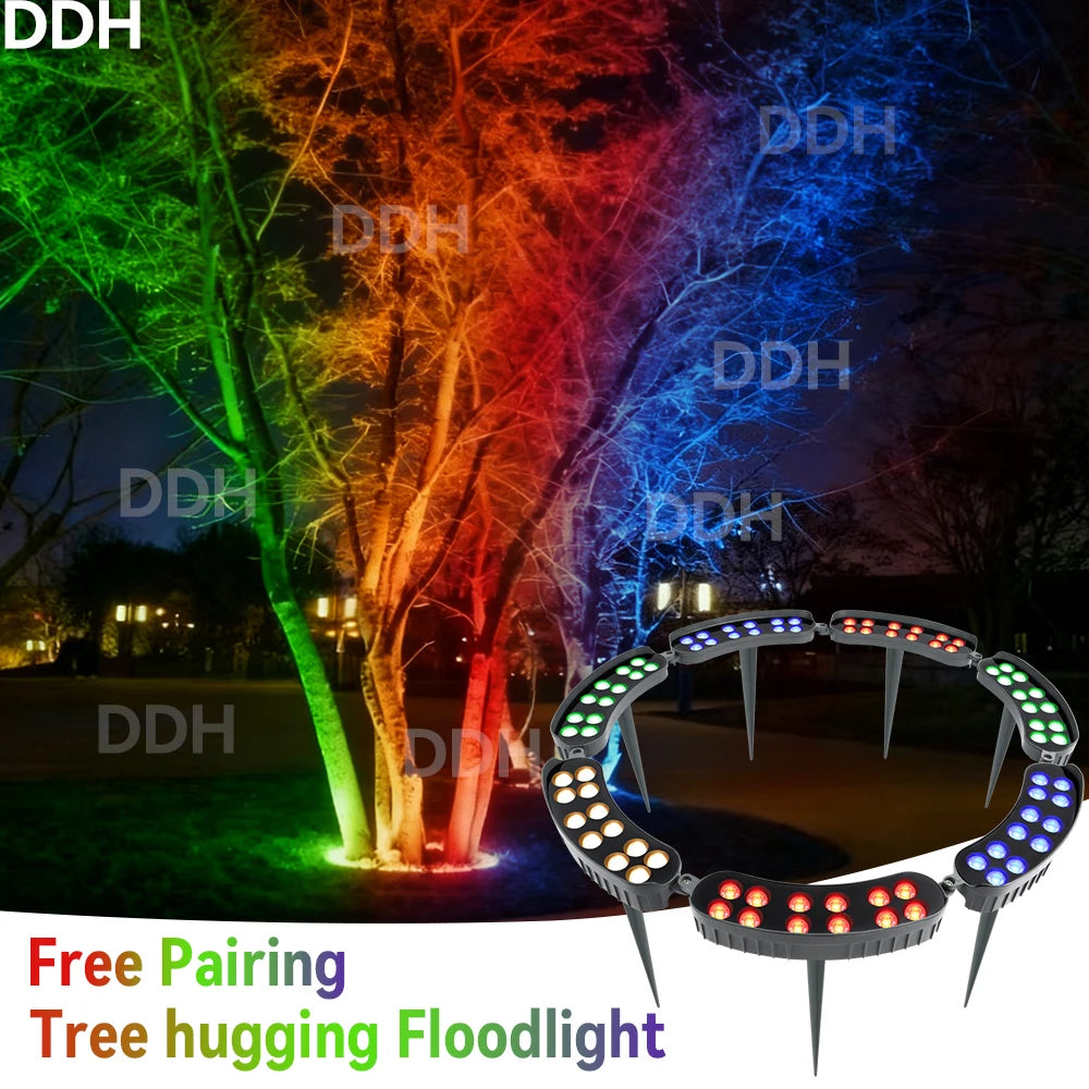 lumière jardin extérieure ip65 led rouge bleu chaude moderne spikes autonomes flux2492000