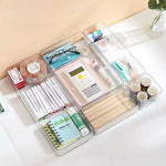 organisateur boîtes rangement transparentes modernes accessoires cuisine produits beauté stylos crèmes pinceaux