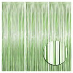 rideau paillettes vert clair motif rayures verticales moderne opacité occasion anniversaire mariage baptême fête