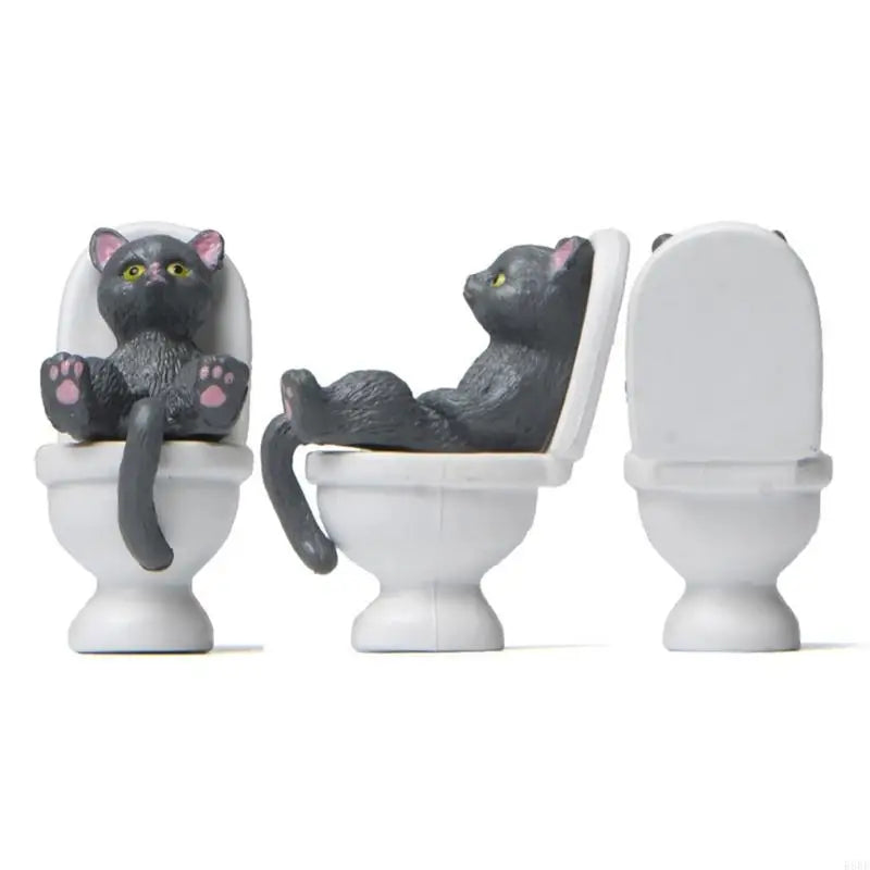 figurine chat orange gris blanc peluche yeux jaunes decoratif cartoon ornement maison noel animal