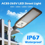 lampe rue led moderne gris métallique ip67 200w 100w 150w 50w