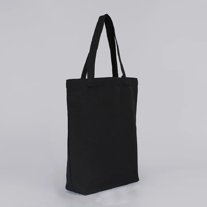 sac main noir toile fermeture eclair moderne poignees uni décontracté femme provisioning bag