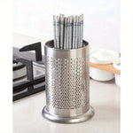 organisateur couverts moderne argenté perforations baguettes cuillères fourchettes rangement cuisine minimalistechinois