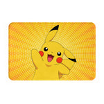 tapis sol antidérapant pikachu jaune noir rouge cartoon pois flanelle 60x40cm chambre cuisine salon