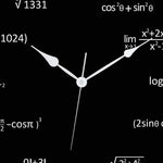horloge murale formules mathématiques noire décor moderne sans tic tac chambre salon