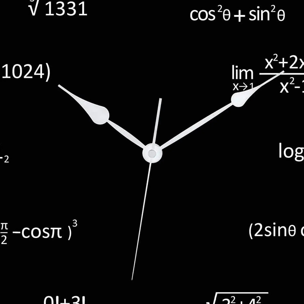 horloge murale formules mathématiques noire décor moderne sans tic tac chambre salon