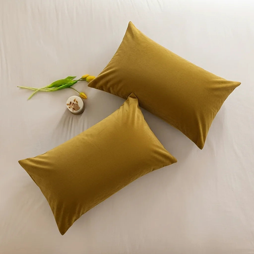 housse coussin velours décorative canapé salon moderne nordique gris vert