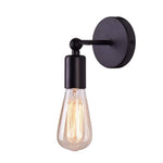 lampe murale industrielle vintage ampoule edison verre transparent noir blanc étude chambre