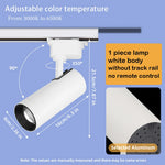 Spot LED moderne 20W dimmable noir blanc télécommande clips fixations chambre cuisine