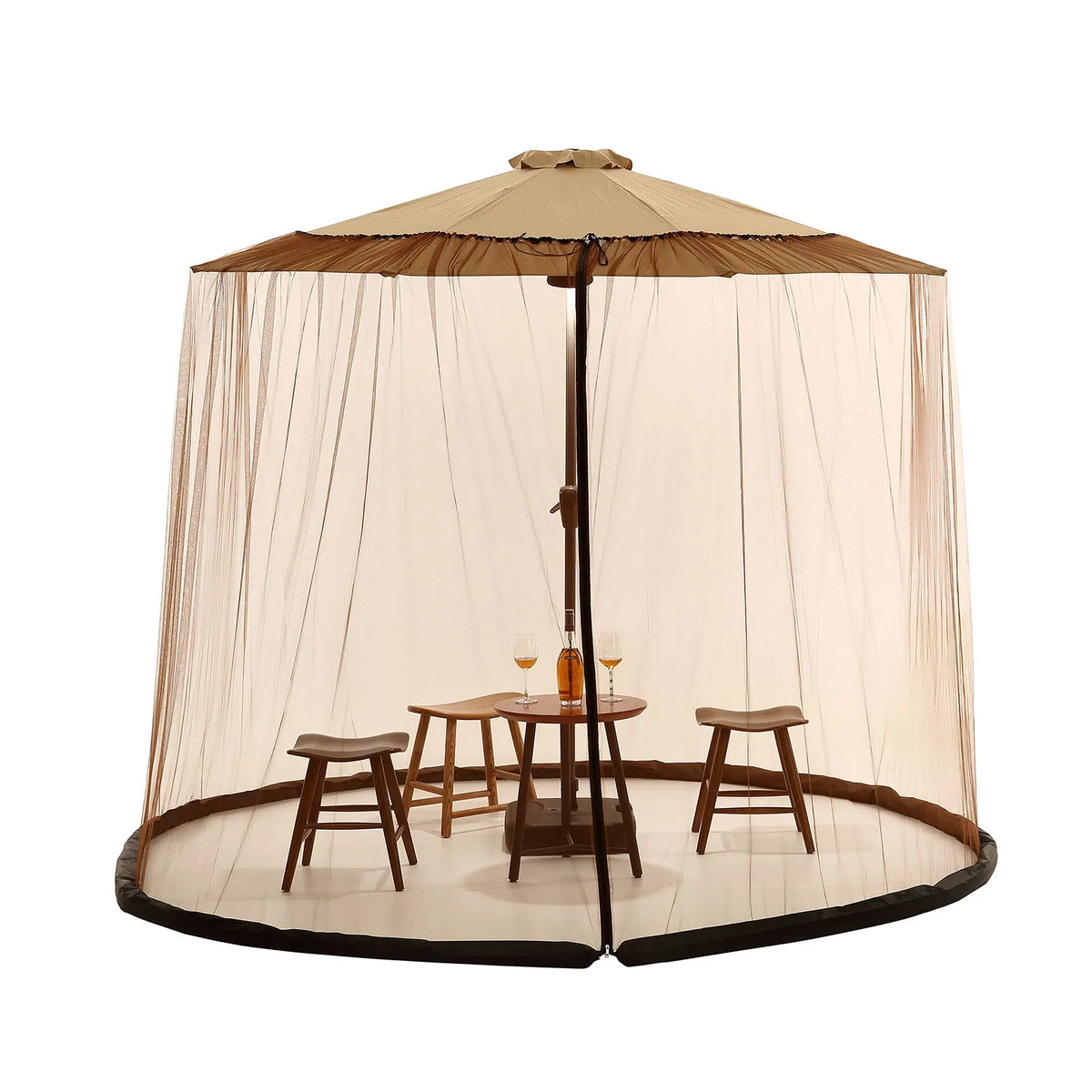 moustiquaire polyester extérieure patio camping voyage beige maille fine moderne