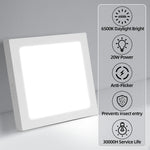 plafonniers led blancs modernes rond carré éclairage cuisine salon 10w 15w 20w 30w