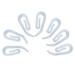 clips papier blancs simples opaques accessoire organisation stockage matériaux plastique pp