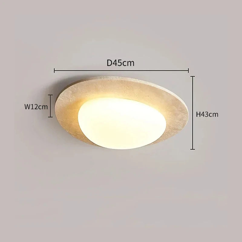plafonnier moderne rustique marbre poli blanc beige texture naturelle lumière surface chambre salon