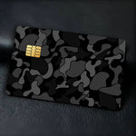 cartes bancaires personnalisées camouflage adhésif noir gris rose vert bleu moderne stickers