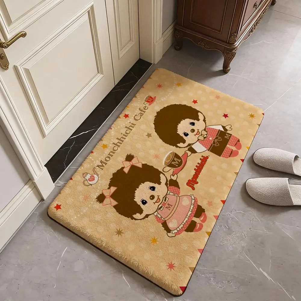 tapis sol intérieur enfantin motif personnage dessin animé doux antidérapant absorbant maison