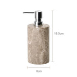 ensemble bain marbre moderne distributeur savon boîte mouchoirs pot crème dentifrice plateau oval brosse