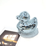 décoration intérieure canard argenté miroir moderne fibre verre table unique amusante objet déco